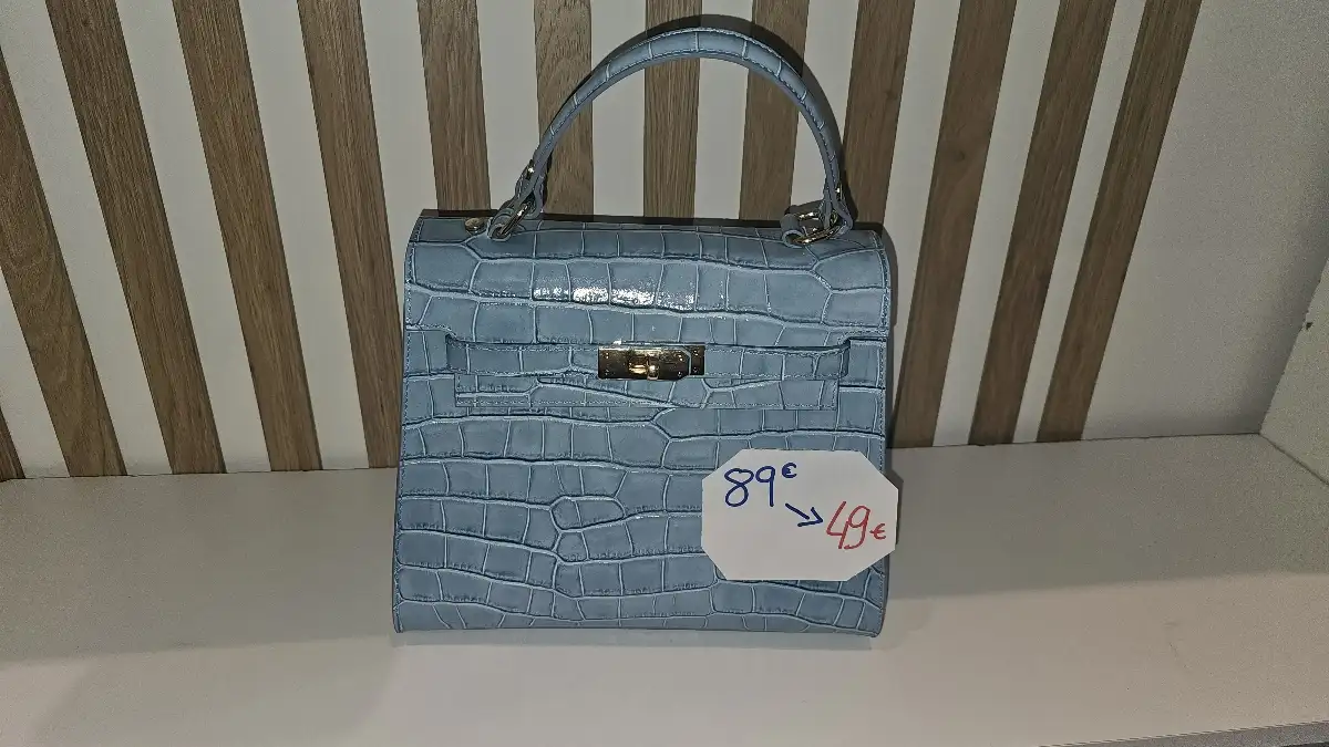 Sac cuir inspi croco