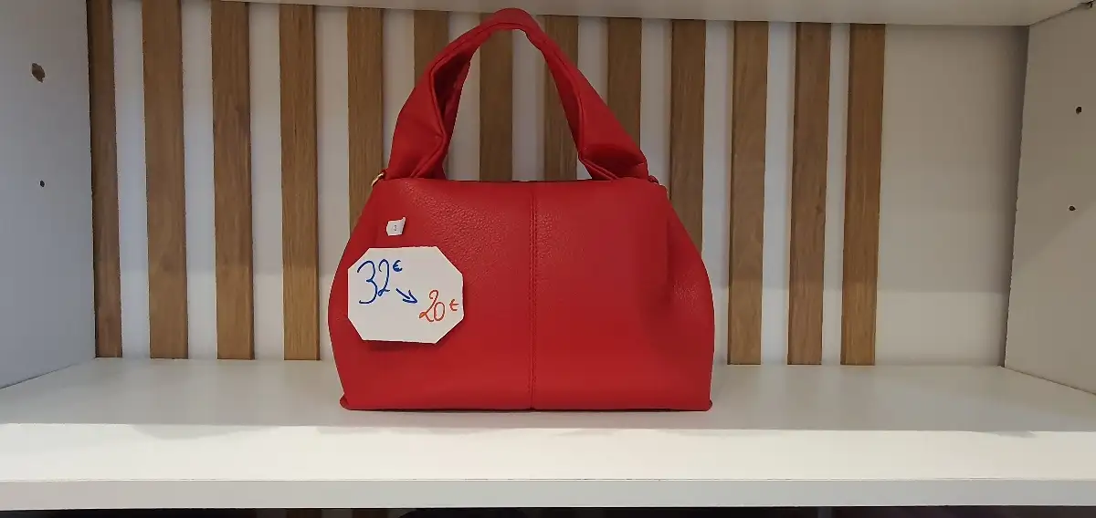 Sac en cuir italien rouge
