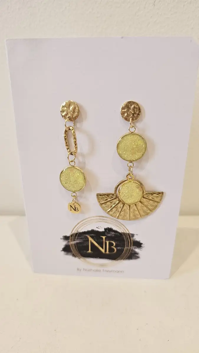 Boucles d'oreilles NB jaune