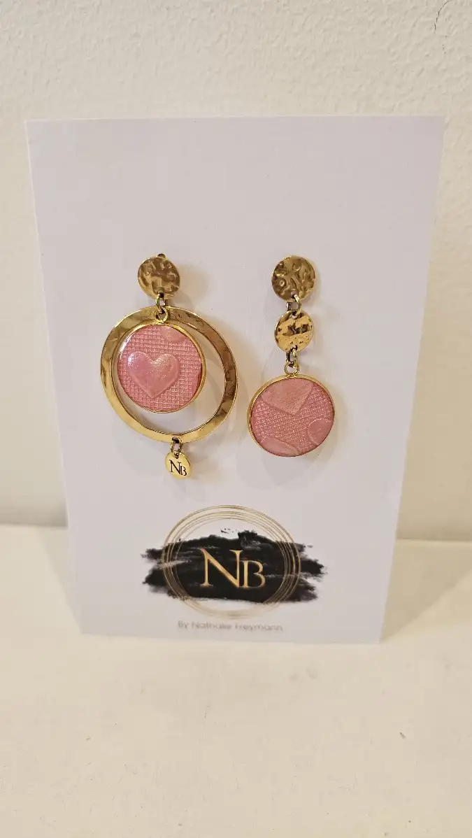 Boucles d'oreilles NB rose