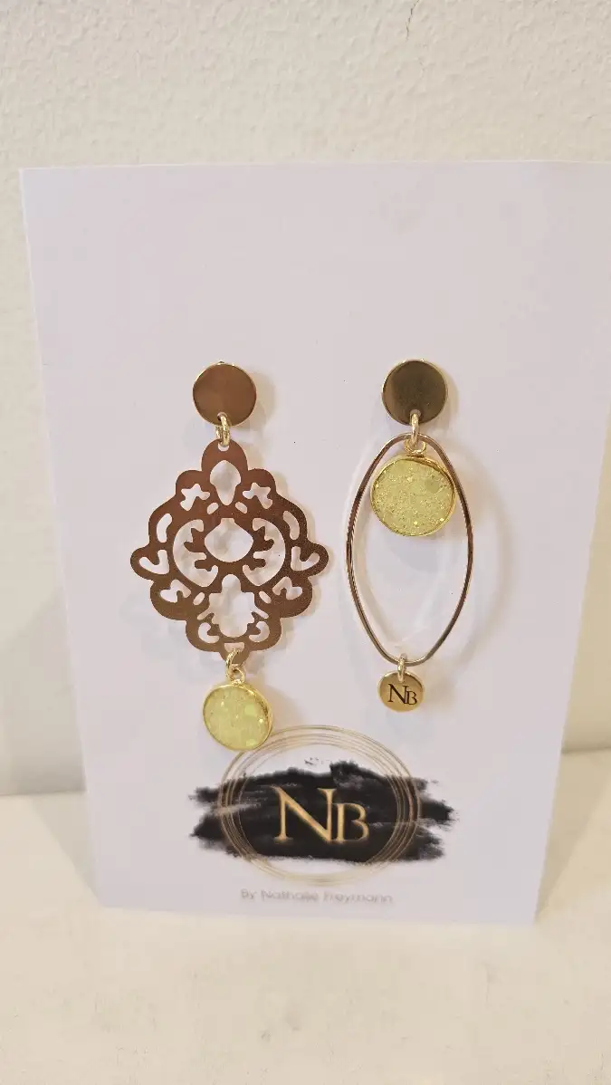 Boucles d'oreilles NB doré jaune